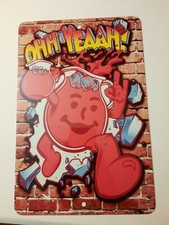 OHHH YEAAH! Kool Aid Man Retro 80s Wall Bust 8x12 Metal Wall Sign 