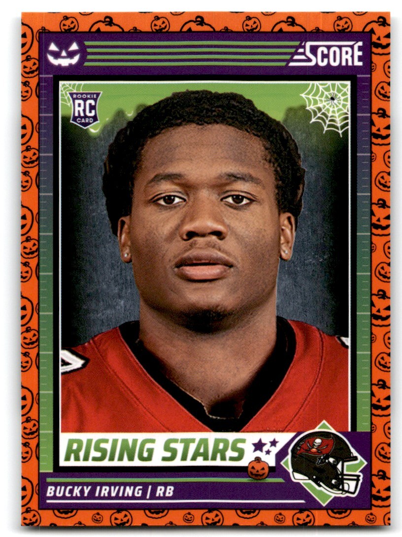 2024 PANINI SCORE OR TREAT ORANGE PUMPKINS BUCKY IRVING RC TAMPA BAY BUCCANEERS
