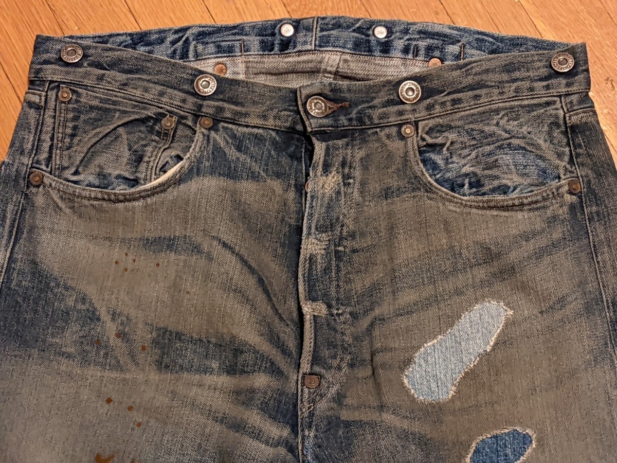 LEVI LVC VinTagE 1901 DENIM DEVOTEE BUCKLE BACK SELVEDGE JEANS big 
