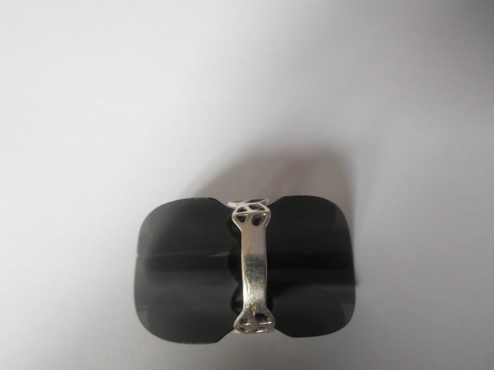 solid silver ring, openwork peace and love symbol… - image 5