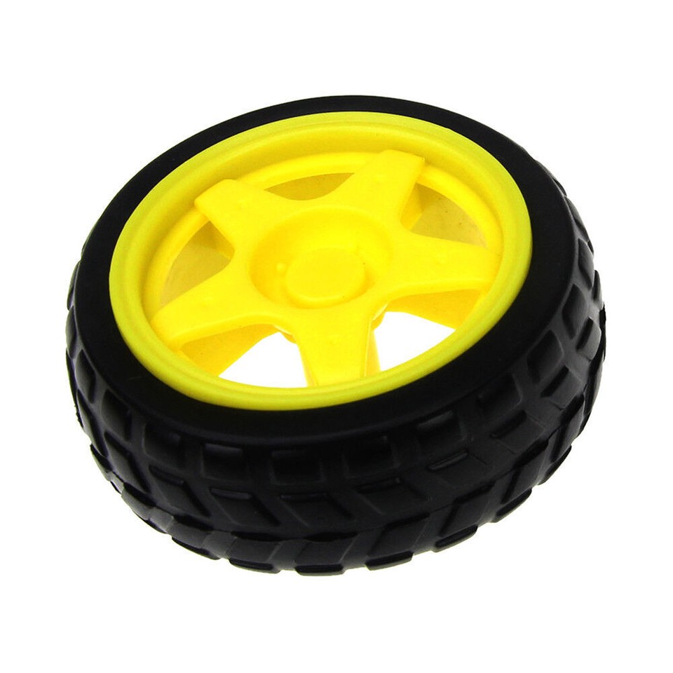 4* Smart Robot Car Plastic Tire Tyre Wheel +4* 6V Gear Motor Set For ...