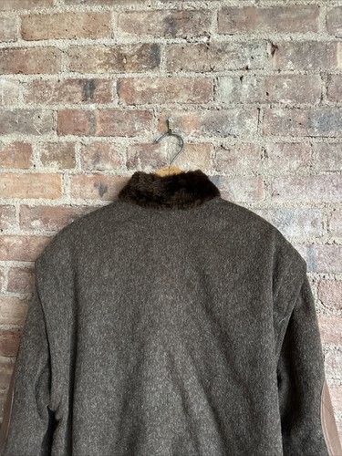 Vintage Gucci Mens Jacket, Sz 46 Leather/Shearling/Wool Early 80’s Italy - Picture 6 of 12