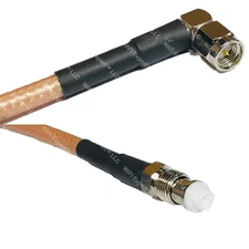 RG400 SMA MALE ANGLE to FME FEMALE RF Cable FAST-SHIP LOT