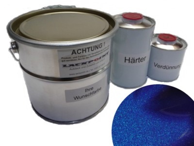 1,75 Liter Set 2K Autolack Nacht Blau Metallic kein Klarlack Tuning Lackpoint !