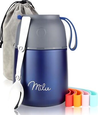 Milu Thermobehälter 450 650ml 800ml Edelstahl Essensbehälter Müsli to go B-WARE