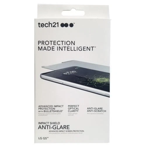 2 x Tech21 LG G5 Impact Shield Anti Glare/Scratch Screen Protector Guard Overlay - Image 2 of 3