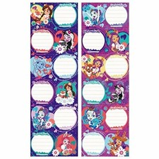 12 x Enchantimals Etiketten Schuletiketten Namensaufkleber Heftetiketten Starpak