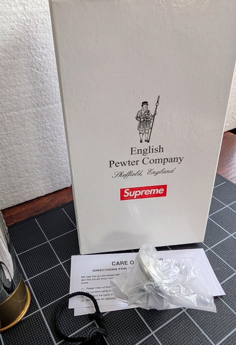 Supreme Cartridge Flask 6oz SS18 Pewter Made in England Streetwear