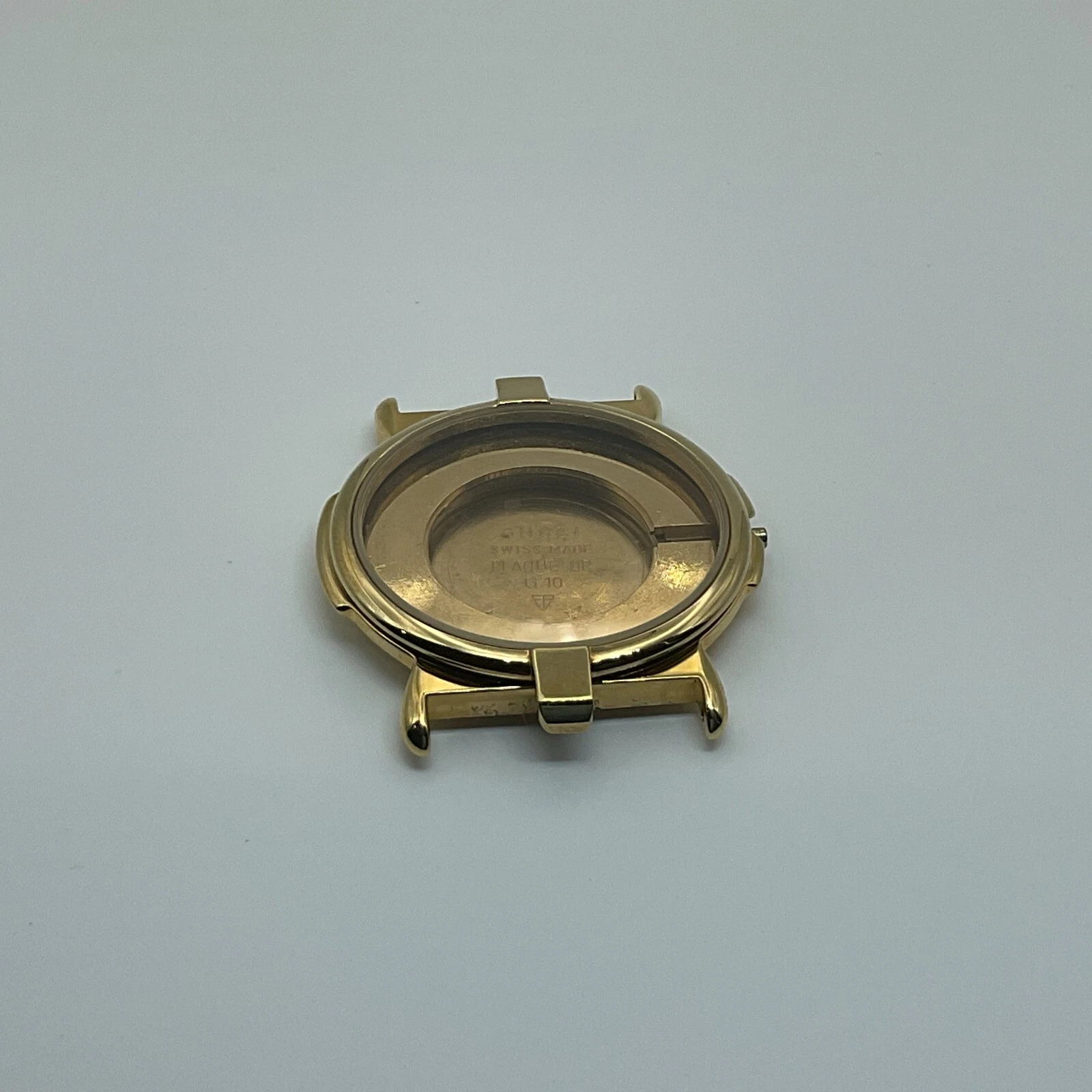 BOITIER DE MONTRE COMPLET NEUF GUCCI 3400M PLAQUÉ OR JAUNE