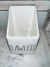 Rae Dunn Artisan White Ivory  FLAWLESS  Makeup Brush Holder Bathroom Decor NEW