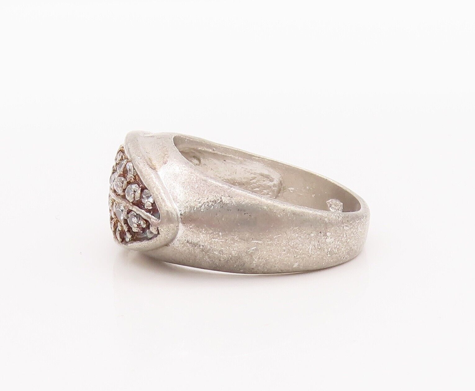 925 Sterling Silver Vintage Ring Solid Leaf Carve… - image 5