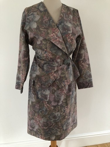 ladies 1980s handmade linen suit UK 10 Skirt And Fitted Jacket - Picture 8 of 11