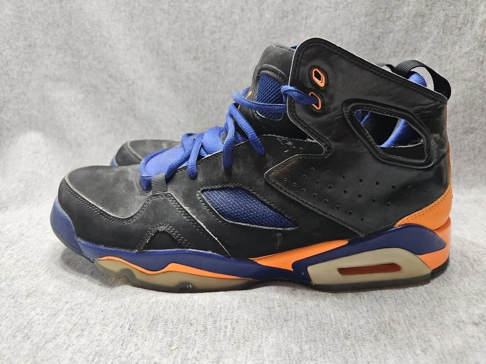 Nike Air Jordan Flight Club 91 Zapatos Negro Naranja Azul 555475-046 Para hombres Talla 11 Foto 2 de 4
