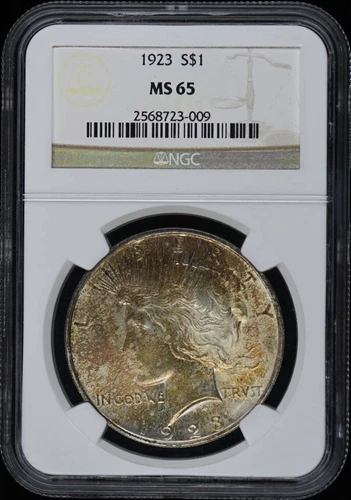 1923 Peace Dollar S$1 NGC MS65