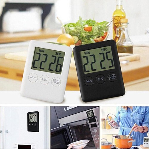 Large LCD Digital Kitchen Cooking Timer Count-Down Up Clock Loud Alarm Magnetic - Picture 3 of 9
