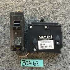 Lot Of 2 ITE Siemens B120 1 Pole 20 Amp 120V Type BL Circuit Breaker BOLT ON