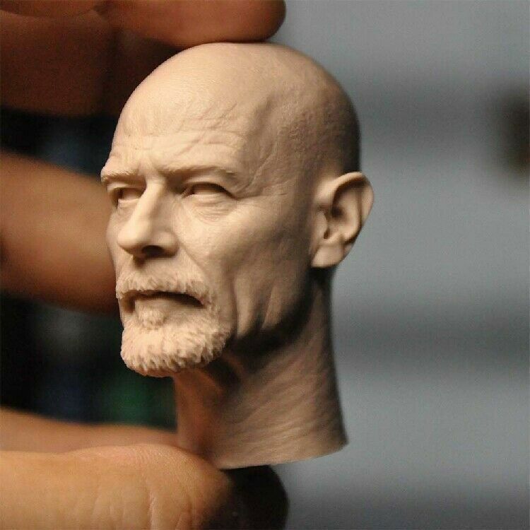 Unpainted DIY 1/6 Bad Man Head Sculpt Fit 12'' Figure Body Toy