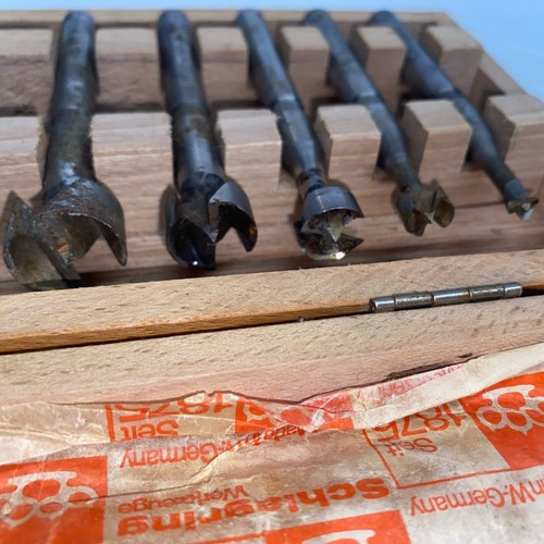Set of 7 Schlagring Router Bits West Germany With Wooden Case Forstner Bit Set - Picture 5 of 8