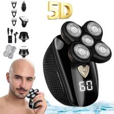 Pro Electric Razor for Head, 5 in 1 Wet/Dry Bald Head Shaver, for a Close Shave