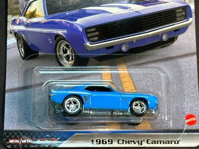 Hot Wheels 2023 Premium Fast & Furious Blue 1969 Chevy Camaro