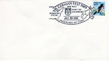 GERMAN FEST, PORT OF HAMBURG,  MILWAUKEE, WI  1989  FDC13576
