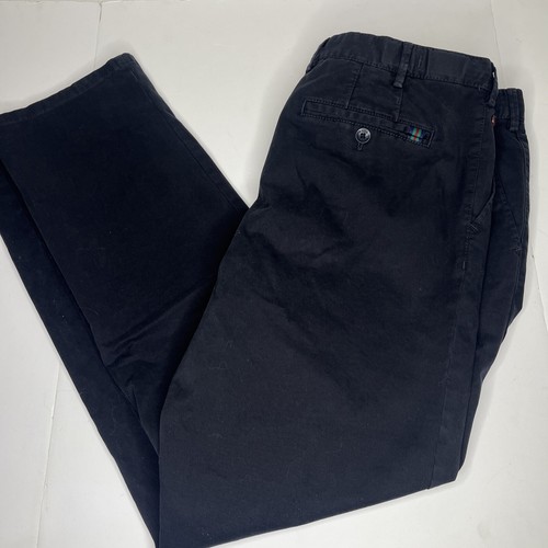 Meyer Oslo Trousers Mens W 38 L 32 Blue Cotton Stretch Modern Comfort Chinos - Picture 6 of 11