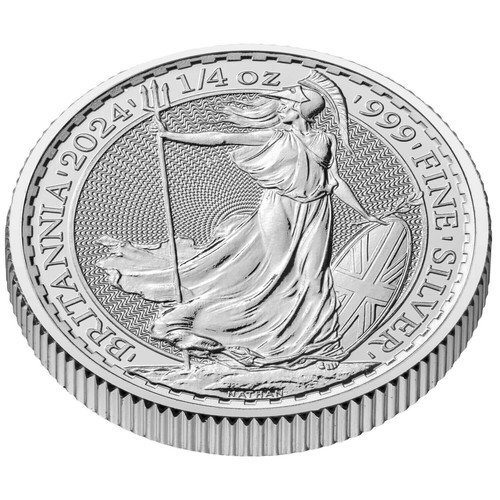 1/4 Ounce 999 Fine Silver Britannia 2024 King Charles III Bullion Coin - Picture 3 of 4