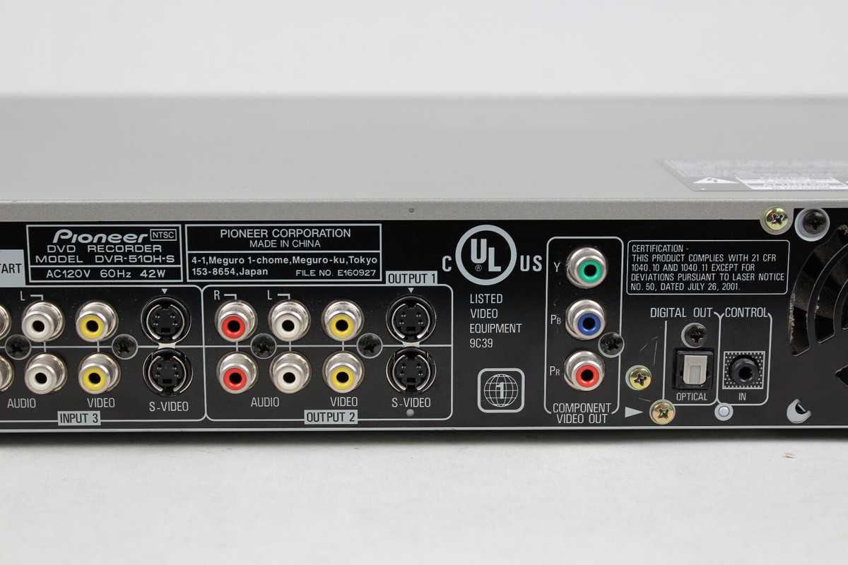 Pioneer DVR-510H-S DVD Recorder With Remote (SEMI-TESTED Pioneer DVR-510H-S DVD Recorder With Remote (SEMI-TESTED
