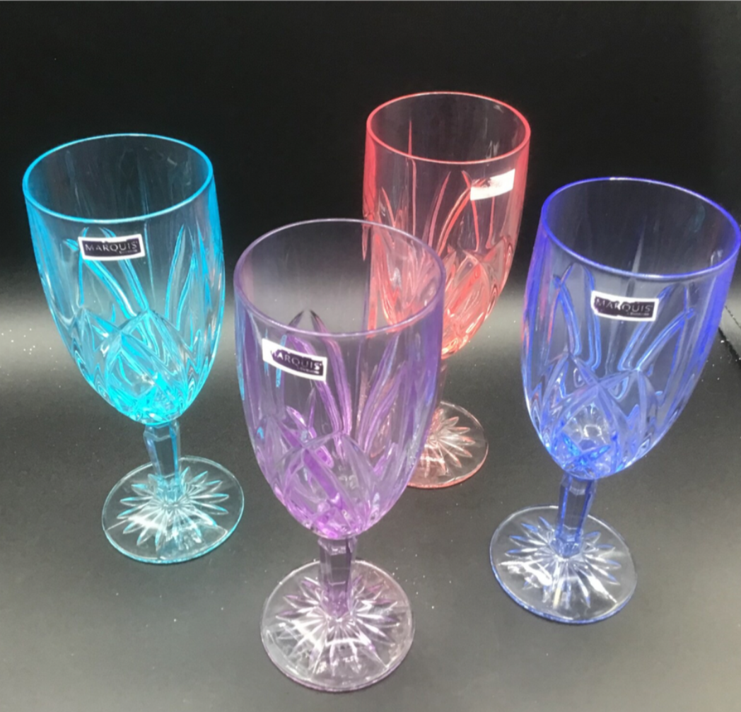 4 Pc Marquis By Waterford Brookside Pastels Iced Beverage 12 Oz Glasses