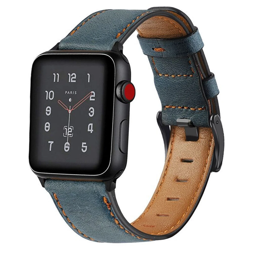 Vintage Leather Watch Band Strap For Apple Watch Series 7 6 5 4 3
