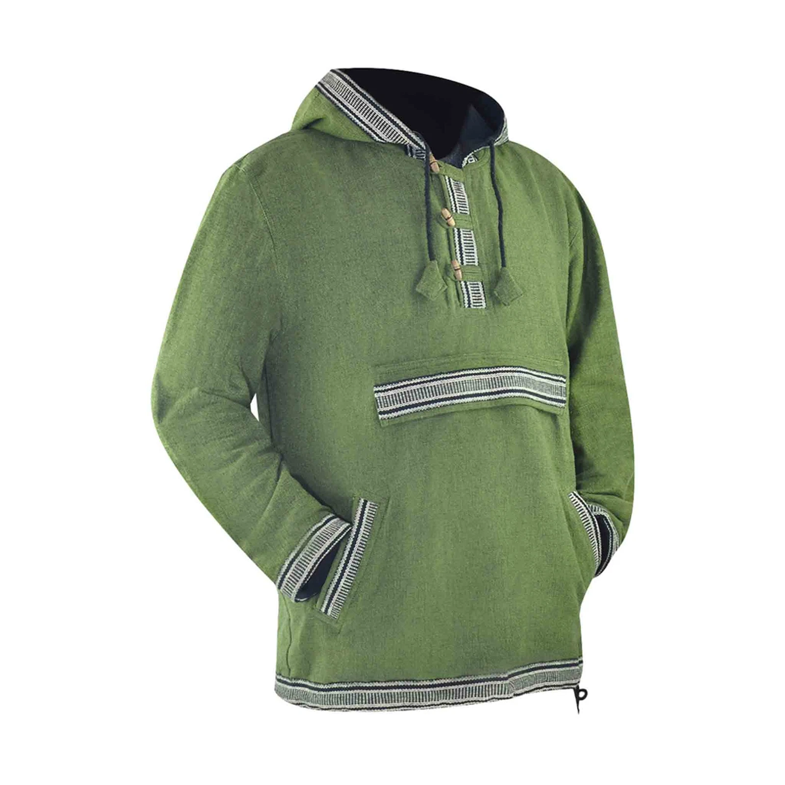 SACAI Baja Felpa con Cappuccio Vintage Pullover Donna e Vintage Pullover Uomo Cotone Hippie