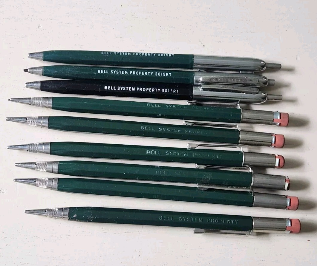 Vintage Bell Systems Telecommunications Co. Ballpoint Pens & Mechanical Pencils