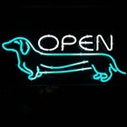 24"x14" Neon Sign Dog Pet Open Store Light Lamp Glass Workshop Garage Collection