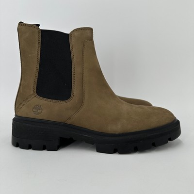 Timberland Women's Cortina Valley Olive Suede Chelsea Boots size 10 Lug Sole