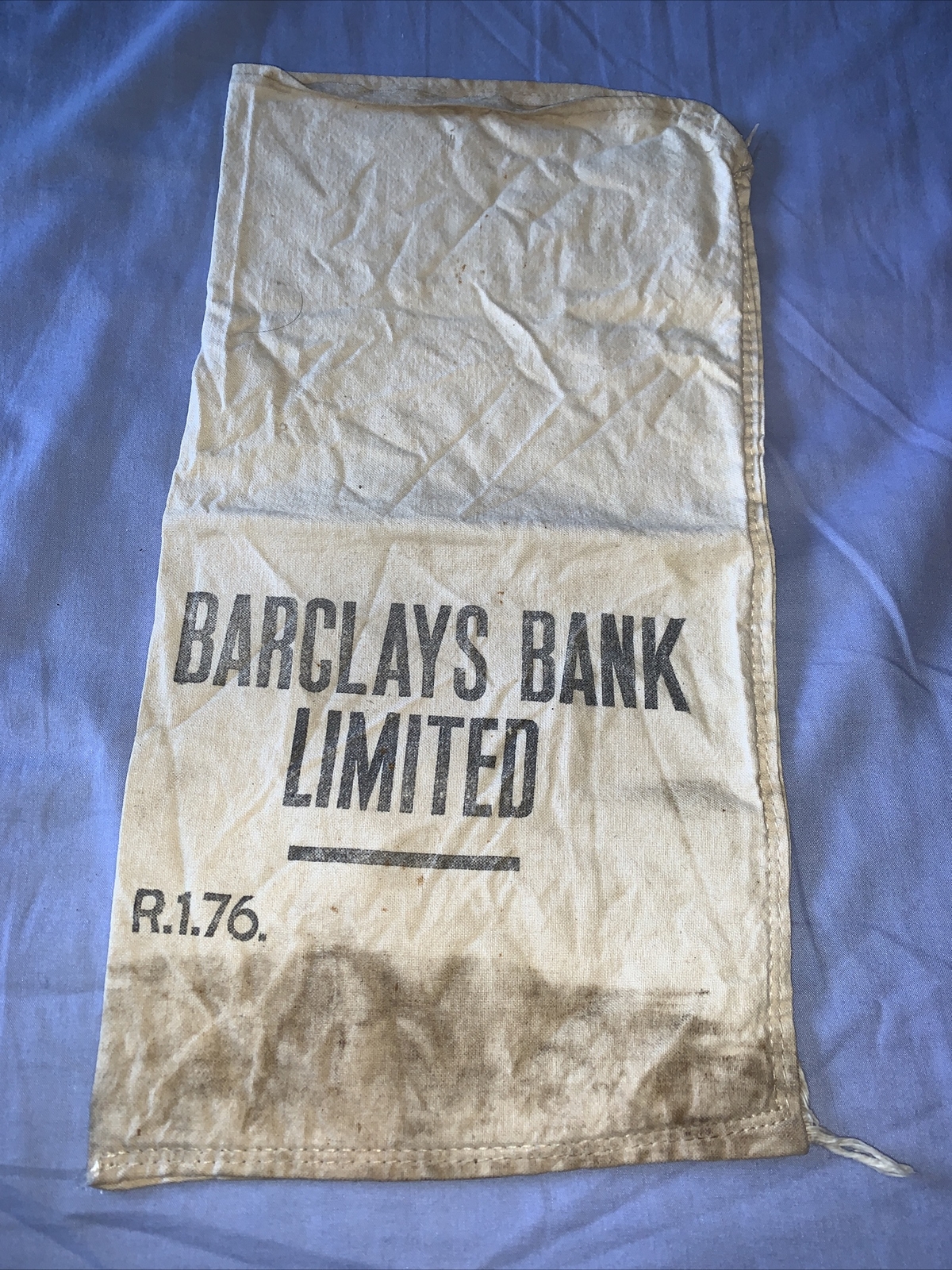 Barclays Bank Limited Vintage Cloth Cash/ money Bag, R.1.76. Used eBay