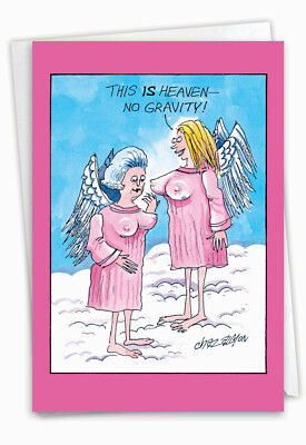 1 Funny Birthday Card with Envelope - No Gravity 5044