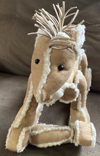 Rocking Horse Suede Fleece Horse Nursery Toy/Decoration 12 Long 12 Tall Tan