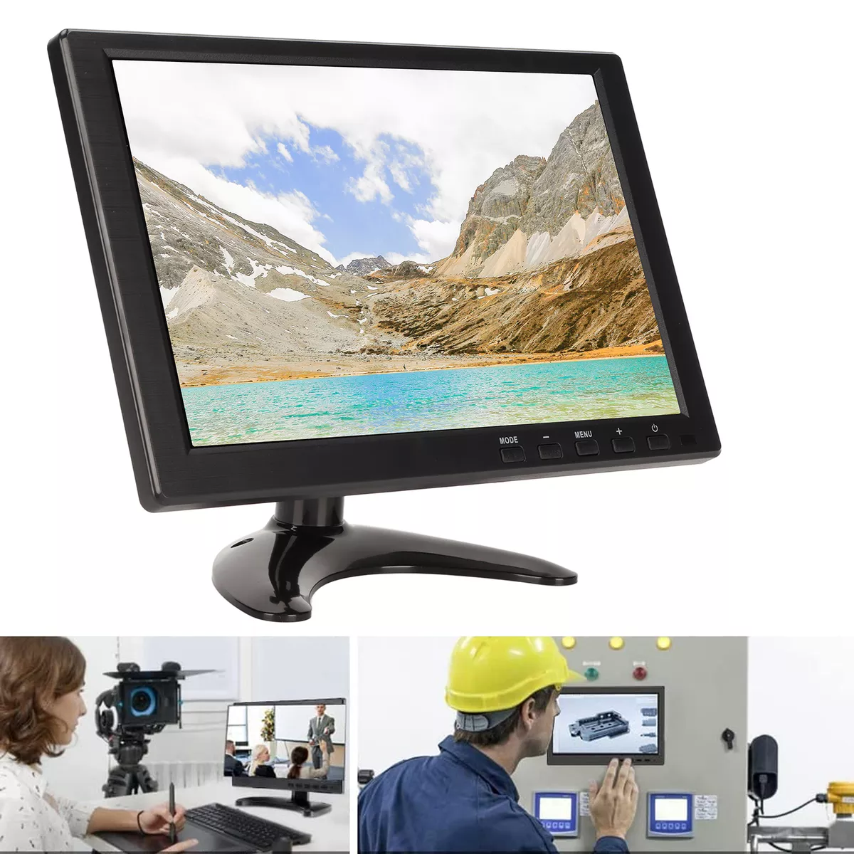 10.1in Security Monitor 1280x800 IPS Dual Speakers Multi Port Input CCTV Monitor