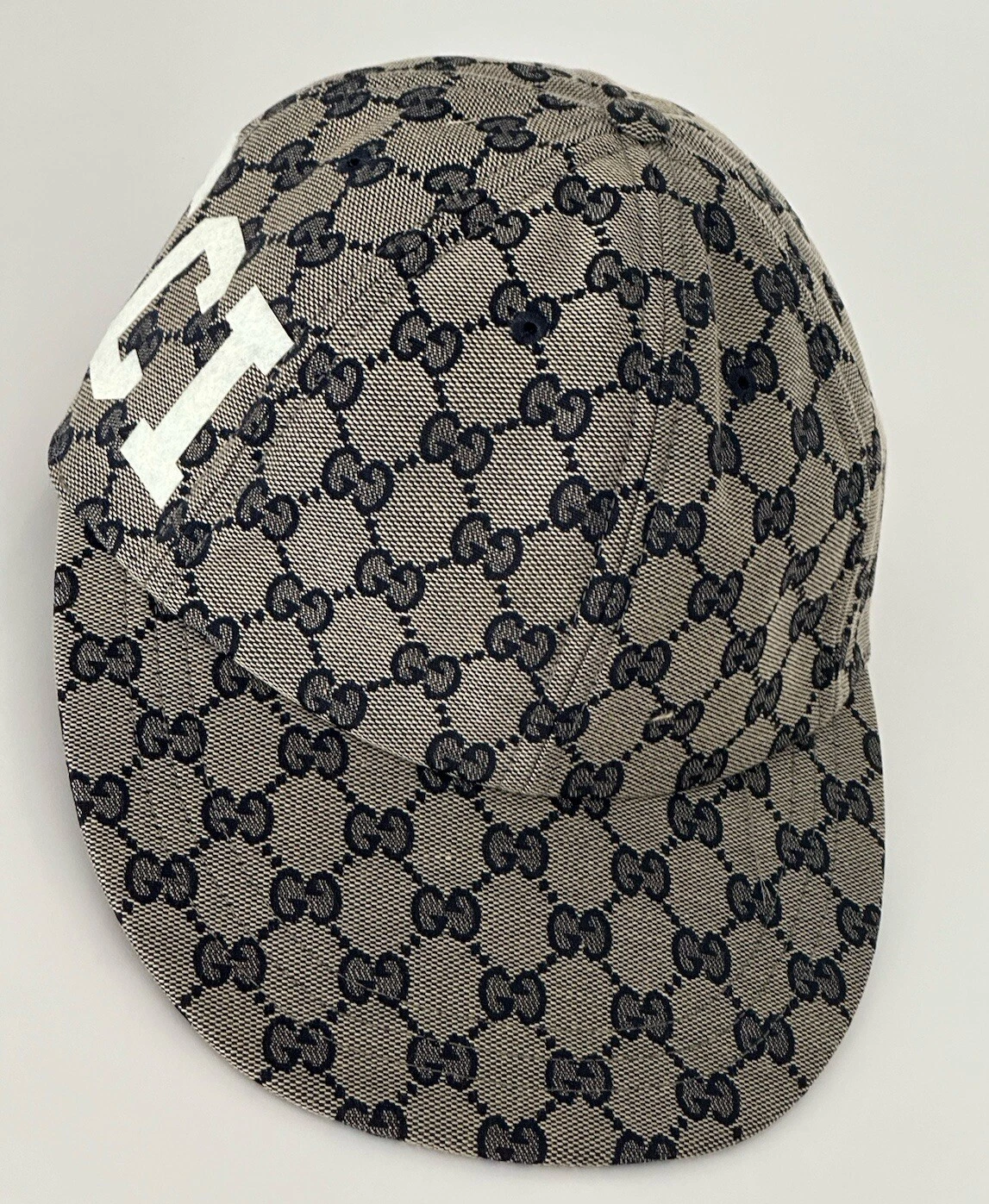 Cappello Berretto Baseball Gucci Stampa GG Marrone L (59 cm) Nuovo con etichette Made in Italy 751400