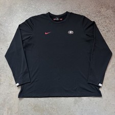 Nike Dri-Fit Georgia Bulldogs Sideline Crewneck Sweatshirt Pullover Black XL
