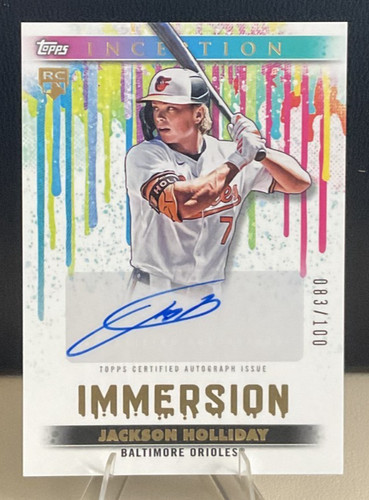Jackson Holliday #IA-JH 2024 Topps Inception Immersion Autograph card