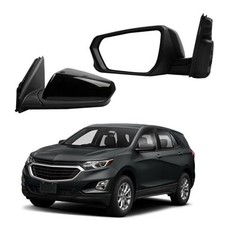 Left Driver Side Mirror Compatible With 2018-2023 Chevy Equinox L-5Pin black