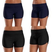 Boy Shorts Bikini Women High Waist Swim Beach Sea Tankini Shorts Swimwear Bottom