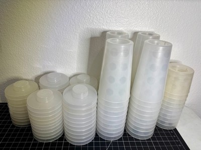 LEGO 50x Pick A Brick Cup & Lid PAB Storage Plastic Containers Lot