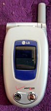 LG VX6000 Verizon Flip Phone Silver Camera CDMA Vintage Cell Phone For Parts