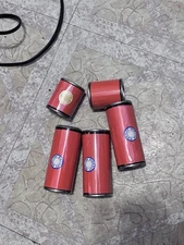 Christmas Red Kingsley Hot Foil Rolls in Box 3 Red 3" Rolls 2 Red 2” Rolls