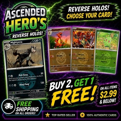 Pokemon Ascended Heroes - Choose Your Card - Reverse (Energy Symbol) Buy2Get1