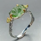 Handmade Natural Tourmaline Ring 925 Sterling Silver Size 6.5 /R465006