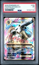 2016 POKEMON XY EVOLUTIONS #102 FULL ART/M BLASTOISE EX PSA 1