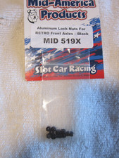 MID-AMERICA PRODUCTS ALUMINUM LOCK NUTS FOR RETRO FRONT AXLES BLACK  MID519X
